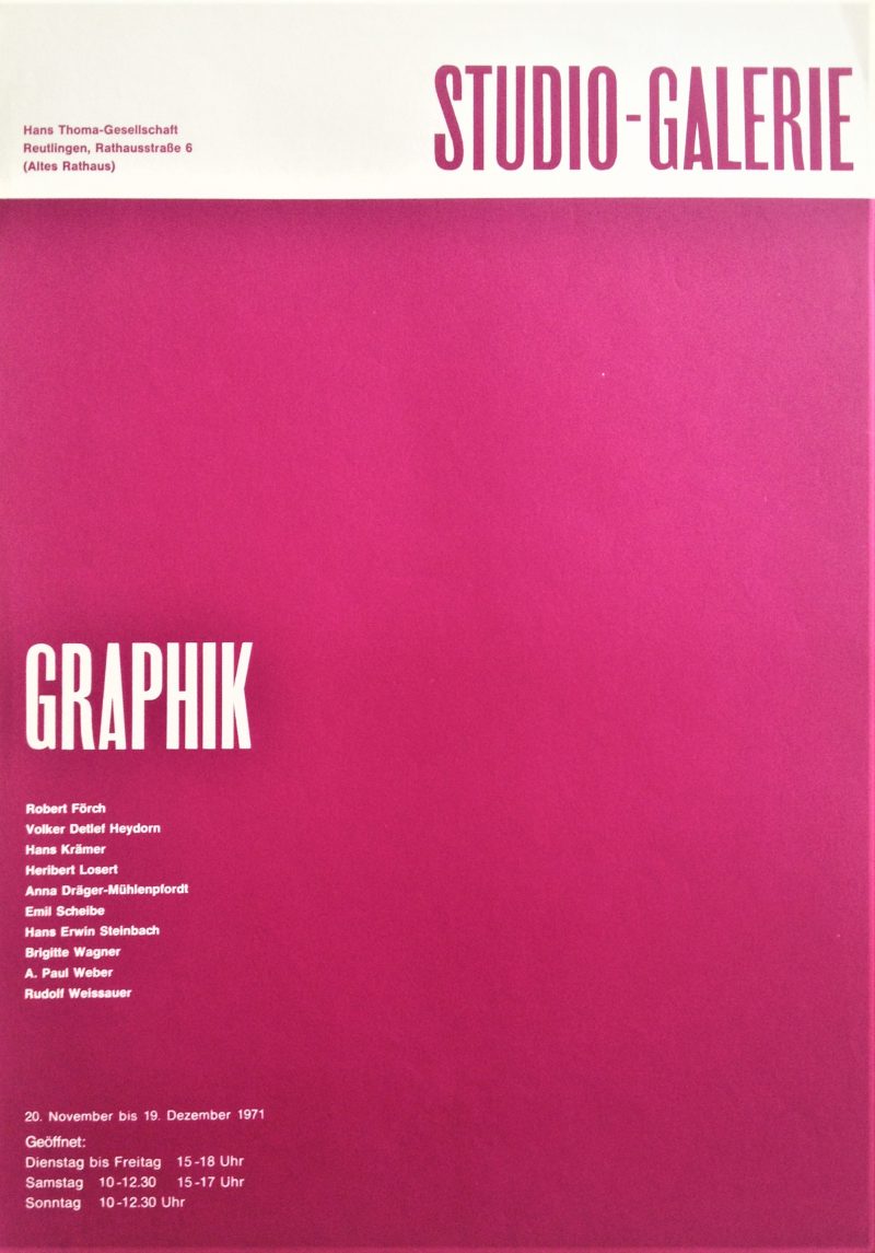 Graphik Kunstverein Reutlingen